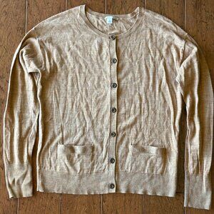 Halogen Sweater Cardigan. Size M. Light Brown/Caramel.